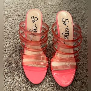 So me pink jelly heels